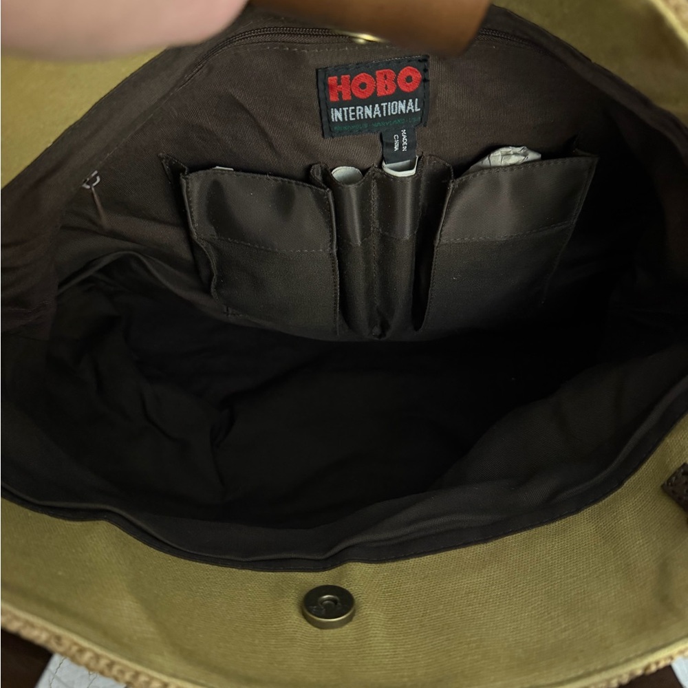 Hobo International Grand Shopped Brown Tote Bag Natural - Picture 4 of 6
